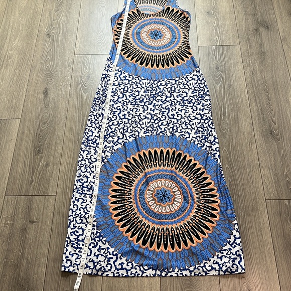 Bohemian, Boho mandala jersey maxi long resort wear sleeveless dress size 6 - Picture 8 of 8